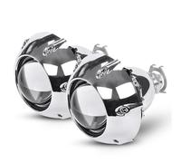 ZQINGQING Angel Eyes Halo 2Pcs 2.5 Pollici Universale Bi Xenon HID Lente del Proiettore Argento Sindone H4 H7 Moto Auto Faro Lente del Proiettore Fari Angel(Silver LHD)