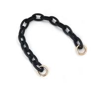 ZQINGQING Catena per Borsa Borsa A Tracolla Accessorio di Ricambio Nero Manico for da caffè Cintura con Corta Catena sotto Le Ascelle Catene Ferro Piatto Dorate(Black-40cm)