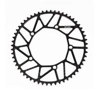 ZQINGQING Monocorona MTB Bicicletta Pieghevole Denti Larghi Stretti 130BCD Corona 46 48 50 52 56 58T Pignone Guarnitura Bici in Lega di Alluminio Corone per Bicicletta(56T Black)