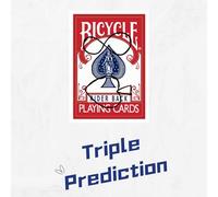 ZQION Triple Prediction Poker Deck Trucchi Magici Gimmick Illusione Mentalismo Puntelli Maghi Lettura della Mente Illusioni Magia Primo piano Magia Strada Magia