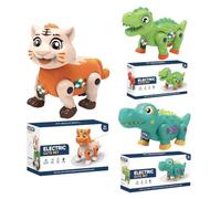 Zqkimzi Animal Music Toy, Electric Walking Toy, Cartoon Animal Toy, Movable Animal Toy, Funny Walking Toys, Kids Music Toys, Preschool Animal Toy, for Kindergarten, Nursery, Preschool