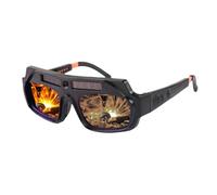 Zqkimzi Auto Darkening Welding Glasses, Lightweight Safety Eyewear, UV Protective Shield Lens, Adjustable Fit Welder Goggles, Excellent for Cutting Construction Yard Work Outdoor Projects and Men