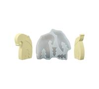 Zqkimzi Christmas Mold, Santa Claus Crafting, Non-Stick Mould Tool for Holiday Soap, Candle Making, School Crafts, Toddler Creative Projects, And Home, 4.92x5.59 Inches, Multicolor