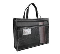 Zqkimzi Clear Art Bag with Zipper, Art Storage Tote, Zippered Art Bag, 43.5x33.3x11.3 cm, A3 Clear Art Storage Bag with Zipper and Handle for Storing Artworks, Charts, and Teaching Materials