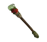 Zqkimzi Crystal, Wiccan Cosplay Wand Props, Crystal Wands with Polished Finish, Natural Stone s with Mystic Style for Meditation Divination Mystical Ambiance Amplifier Sturdy Materials