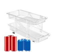 Zqkimzi Dispenser per lattine per bevande, moderno, trasparente, automatico | Portabicchieri espandibile per frigorifero, cucina, casa, camper, appartamento, dormitorio degli studenti