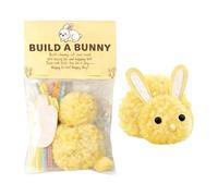 Zqkimzi Easter Bunny Craft - Easy DIY Rabbit Plush, Build a Bunny Easter Kit with Decorations, Fun Party Favors, Classroom Reward Activity, Spring Holiday Arts and Crafts Supplies for Children