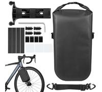 Zqkimzi Front Fork Bag, Waterproof Riding Pannier, 5.5L Quick-Release Storage Pouch, L-29cm/W-17cm/H-9cm, Multi-Use Shoulder Bag, Ideal for Mountain and Road Bikes