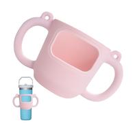 Zqkimzi Impugnatura per bottiglia in silicone, copertura per bicchiere a doppio manico, manicotto protettivo antiscivolo con morbido cuscino, supporto in silicone per tazze isolate sottovuoto