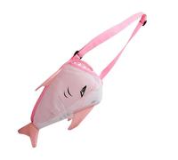 Zqkimzi kids beachs shell bag shark mesh bag foldable shell beach storage net kids beach bags mesh toy summer shells baggage travel beaches bags pool sea lake use