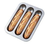 Zqkimzi Loaf Baking Tray, French Bread Mold Pan, Multi Slot Bread Form with Easy Release Design, Lightweight Bakeware Tool, Baking Pan with Minimal Style, Home Use for Ovens