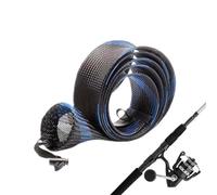 Zqkimzi Mesh Rod Sock, Rod Protector Sleeve, Angler Fishing Rods Cover with Stretchable Mesh, Lightweight Rods Sleeve with Soft Interior, Practical Tackle Gear Style, Fishing Storage for Sea Stream