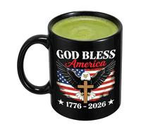 Zqkimzi Patriotic Coffee Mug, Ceramic 250th Commemorative, 350ml America Mug Drinking Cup for Soldiers, Adults, Family, Tea, Water, Milk, Celebration, Party, Gatherings, and Holiday Festivities