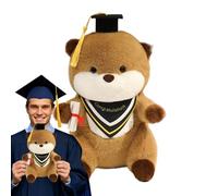 Zqkimzi Peluche Laurea - Cuscino Decorativo Con Lontre - Peluche Con Cappello e Diploma Decorazione Camera Compleanno Natale Festa