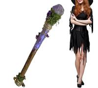 Zqkimzi Spiritual Energy Wand, Wand Tool, Cosplay Wands with Crystal Tip, Handcrafted Magic Sturdy Build, Ritual Wands with Fantasy Design, Altar Tool for Sacred Space Great Holiday Present