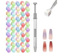 Zqkimzi Sponge Set, Nail Sponge Kit, Nail Sponges, Gradient Nail Sponge, 100-piece Nail Sponge Set For, Color Gradient Effects, And nail arts With Easy-to-use Claw Grabber