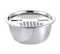 Zqkimzi Stackable Mixing Bowls, Space Saving Kitchen Set, Stainless Steel Bowl with Lid, Metal Mixing Bowl, Cooking Accessory with Easy Use, Food Prep Tools for Home Restaurant Meal Prep