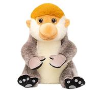 Zqkimzi Stuffed Monkey Plush, Long Nose Plush Doll, Soft Huggable Toy for Kids Sleep Aid Nursery Decor Baby Shower Birthday Gift Collectible Room Display Cuddly Animal, Size 22x20cm