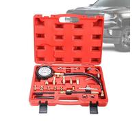 Zqkimzi Tester di compressione del motore, 0-9,6 bar, manometro diagnostico | Strumento diagnostico iniettore olio per barche, auto, camion, moto, officina fai da te, garage hobby, officina, meccanico