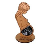 Zqkimzi Toddler Scan Photo Frame, Sonogram Picture Frame, Ultrasound Photo Frame, Wood Pregnancy Frame, Keepsake Ultrasound Frame, Baby Sonogram Frame for Mother's Day, Birthdays, Christmas