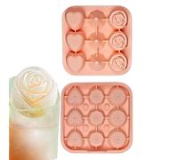 Zqkimzi Vaschetta Del Ghiaccio Con Coperchio,9 Scomparti Leggero Antiaderente,Stampo per Cubetti di Ghiaccio - Per Whiskey, Cocktail, Bibite, Succhi, Limonata, Yogurt, Festa, Piscina, Cucina, Vita