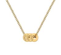 ZqlDDayUP Collana con nome di famiglia personalizzata, collane con 1-7 ciondoli personalizzati per uomo e donna, gioiello con ciondolo in acciaio inossidabile con iniziale e data incise, regalo