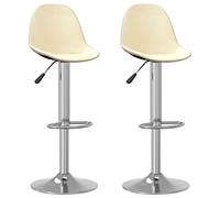 ZQQLVOO Bar Stools Stylish Counter Stool - Sgabello da bar, 2 pezzi, tessuto crema, adatto per aste da ufficio, facile da montare