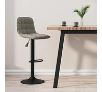 ZQQLVOO Bar Stools Stylish Counter Stool Sgabello da bar grigio chiaro velluto adatto per aste da ufficio, facile da montare