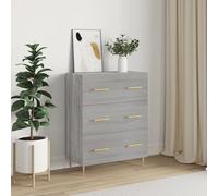 ZQQLVOO Credenza classica con 3 cassetti e piedini in metallo in robusto legno per un elegante spazio e una superficie di presentazione stabile