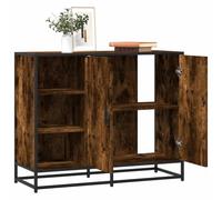 ZQQLVOO Credenza moderna con struttura in metallo, 2 ante e ampio spazio per stoviglie e oggetti domestici, aspetto industriale, durevole e stabile, resistente alla corrosione,