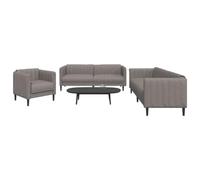 ZQQLVOO Divano in tessuto tortora, set da 3 pezzi con rivestimento resistente e traspirante, comoda imbottitura per un comfort ottimale, design moderno per il vostro