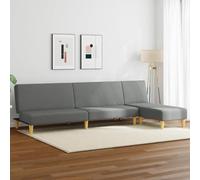 ZQQLVOO Divano letto 2 in 1 in tessuto con chaise longue, struttura in legno, traspirante e durevole, comodo come seduta e letto per gli ospiti per il soggiorno