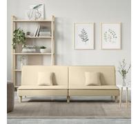 ZQQLVOO Divano letto in tessuto color crema, con schienale regolabile e pratico cuscino per pernottare gli ospiti e sedersi comodamente, materiale resistente e traspirante