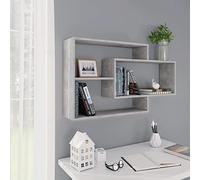 ZQQLVOO Libreria da Parete, mensola del soggiorno Scaffale portaoggetti per fioriera da ufficio Mensole a Muro Grigio Calcestruzzo 104x20x58,5 cm in Truciolato for riporre Gli scaffali delle librerie