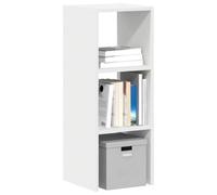 ZQQLVOO Libreria impilabile bianca, 30 x 30 x 80 cm, in legno con supporto da parete, versatile miracolo per ordine e spazio
