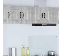 ZQQLVOO Lucca - Set di 2 armadi da parete in legno grigio cemento, 30 x 31 x 40 cm