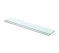 ZQQLVOO Mensola da bagno da parete cucina Floating Shelves 2 pezzi vetro trasparente 80 x 12 cm per soggiorno cucina ufficio bagno