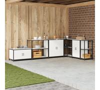 ZQQLVOO Mensola da cucina con ripiano con memoria bianco modulare armadio con design resistente al calore per interni ed esterni, 60 x 50 x 92 cm, in acciaio