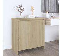 ZQQLVOO Mobile da Cucina, Armadietto Organizzatore Credenza Rovere Sonoma 70x40x73,5 cm in Truciolato Mobiletto Multiuso per Soggiorno, Camera o Ingresso