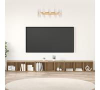 ZQQLVOO Mobile per TV, 3 pezzi, in rovere artigianale, con cassetti, 37 x 35 x 107,5 cm