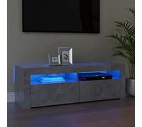 ZQQLVOO Mobile TV con illuminazione a LED, grigio cemento, per soggiorno, TV, credenza sospesa, 120 x 35 x 40 cm