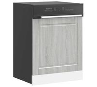 ZQQLVOO Pannello per lavastoviglie Porto Grigio Sonoma Mobile angolare salvaspazio con spazio di archiviazione e piedini regolabili per cucina 60 x 1,5 x 67 cm