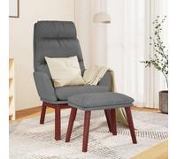 ZQQLVOO Poltrona relax con sgabello, in tessuto grigio chiaro, poltroncina con sgabello, per balcone e interni