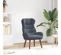 ZQQLVOO Poltrona relax, grigio scuro, in velluto, con sgabello, per ufficio, balcone