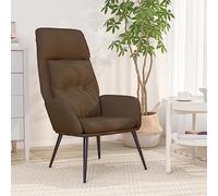 ZQQLVOO Poltrona relax marrone effetto pelle scamosciata poltrona da lettura poltrona cocktail per soggiorno balcone