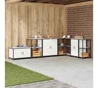 ZQQLVOO Scaffalatura da cucina con ripiano con porta bianca portaoggetti modulare armadio con design resistente al calore per interni ed esterni, 60 x 50 x 92 cm, in acciaio