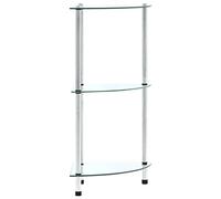 ZQQLVOO Scaffale a 3 Livelli Trasparente 30x30x67 cm in Vetro Temperato, Scaffali, Scaffale Cucina, Mobile Contenitore, Mobiletto Cucina Salvaspazio, Scaffalatura Multifunzionale per Cucina Soggiorno