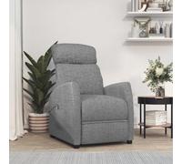 ZQQLVOO Sedia rialzata, in tessuto grigio chiaro, per camera da letto, balcone