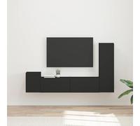 ZQQLVOO Set di 4 mobili per TV da parete, in legno, design moderno con linee pulite, quattro armadi da parete in diverse dimensioni per una conservazione flessibile