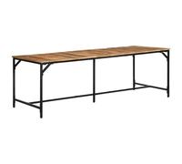 ZQQLVOO Tavolo da pranzo in legno di mango massiccio, 220 x 90 x 75 cm, con struttura in ferro per design industriale, robusto e stabile, con superficie facile da pulire e unico